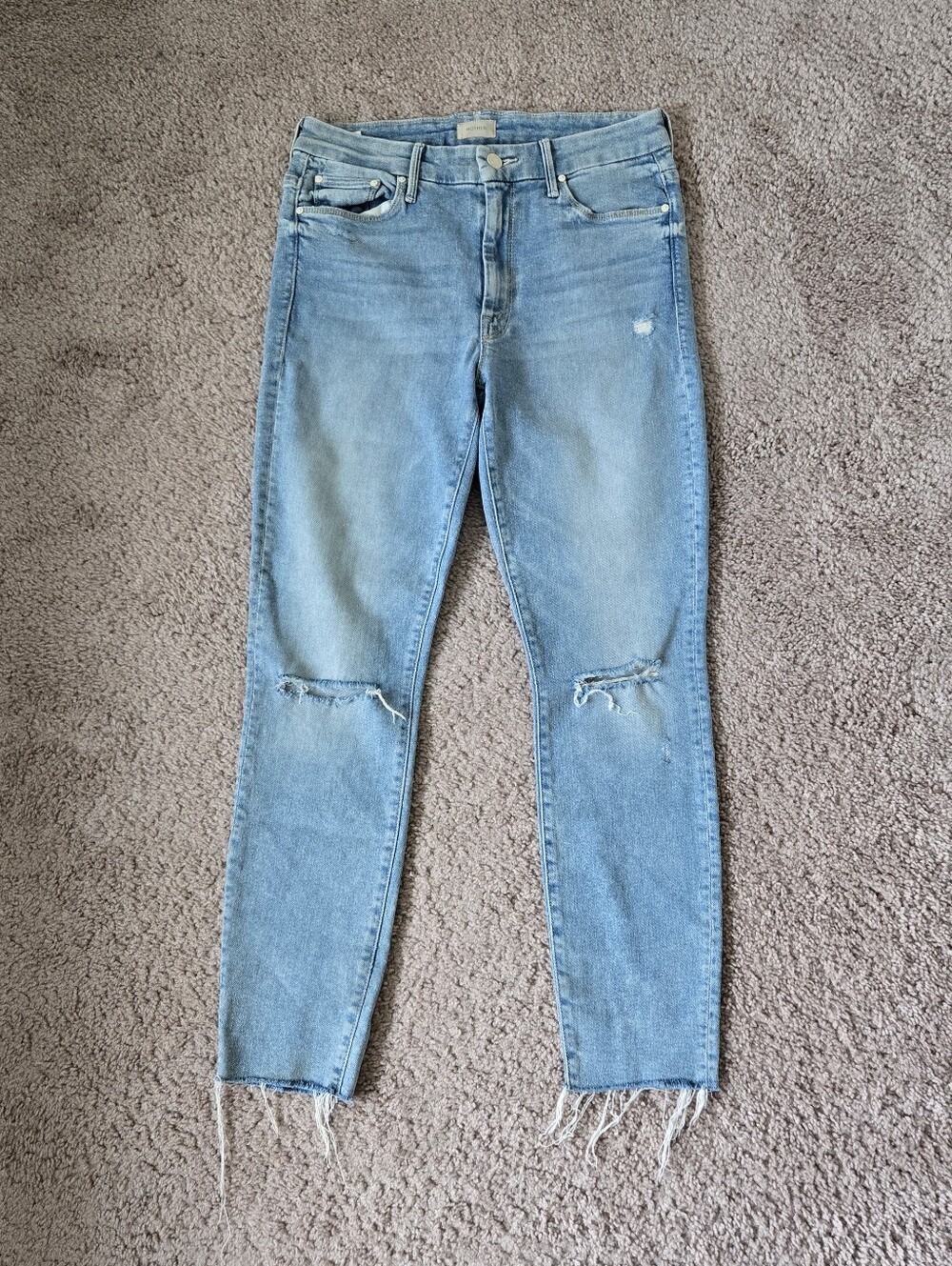 MOTHER High Waisted Looker‎ Ankle Fray Drinking By the Pool Jeans size 29 Skinny - Picture 8 of 16